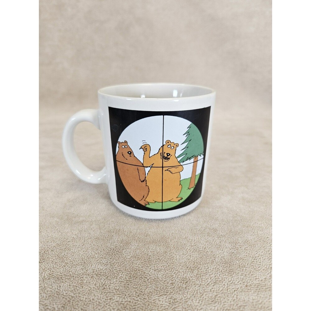 Vintage 1981 The Far Side Gary Larson Bear Mug Funny Cartoon Coffee Cup